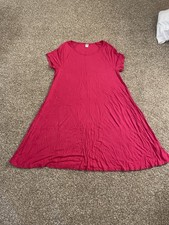 Old Navy All Day Basics Light Pink Short Sleeve T Shirt Dress w Pockets - L