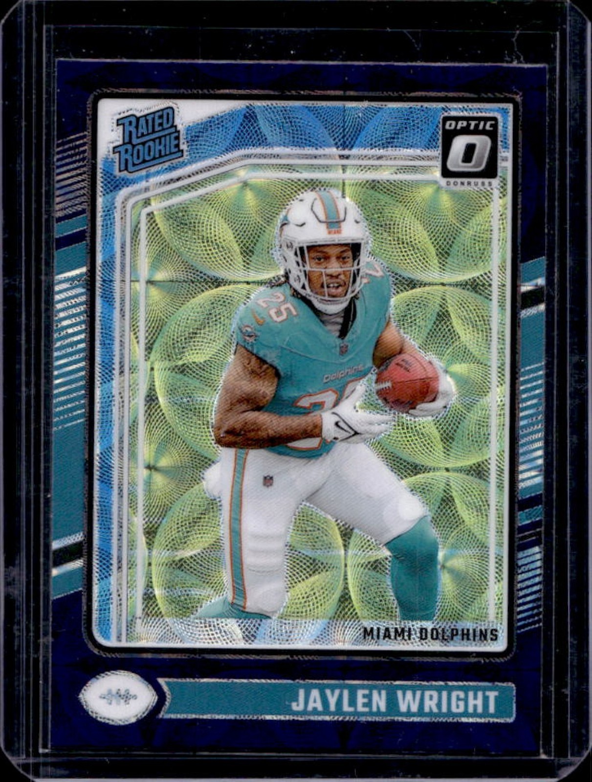 2024 Panini Donruss Optic Jaylen Wright Purple Scope Rated Rookie #249 Dolphins