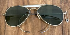 US MILITARY AVIATOR SUNGLASS FOR REPAIR DISTRESSED WW2 Era 1940s READ Gold Tone