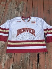 University Of Denver Hockey Jersey Team Signed 2000s Bauer 60g Vintage