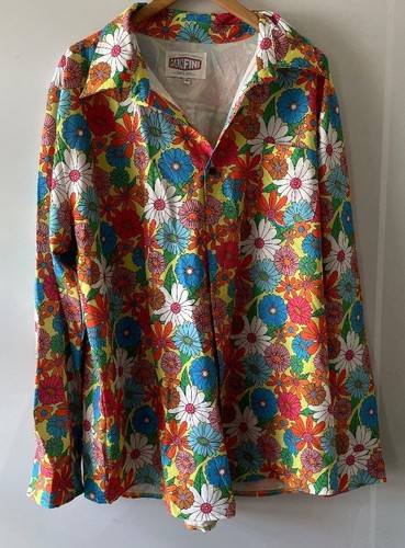 Herren MAINFINI Multi Floral Hemd UK 2XL - CG W72