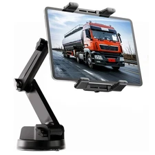 Truck Tablet Mount Dashboard Windshield Holder for iPad iPhone w/ 16.9" Long Arm
