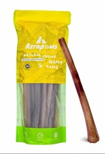 Jumbo Bully Sticks 12" for Medium, Large Dogs, 5 Count Natural Beef Dog Chews...