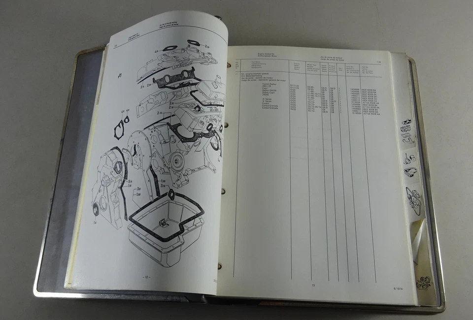 Catalogo Parti Ford Essex Motore V4 + V6 1 In Capri Transit Granada 1973/1974 - Immagine 4 di 4