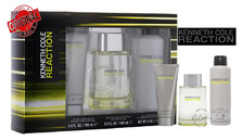 Reaction by Kenneth Cole 3pc Set 3.4 oz EDT Aftershave Balm 6oz Body Spray NEW
