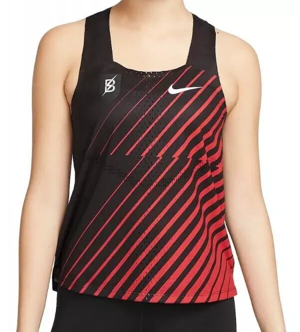 Nike Womens Dri-FIT ADV AeroSwift BTC Singlet - DR5849 010 - Black / Red -  Large