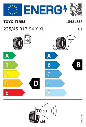 Neumáticos de verano Toyo Proxes TR1 225/45 R17 94Y XL - Imagen 2 de 2