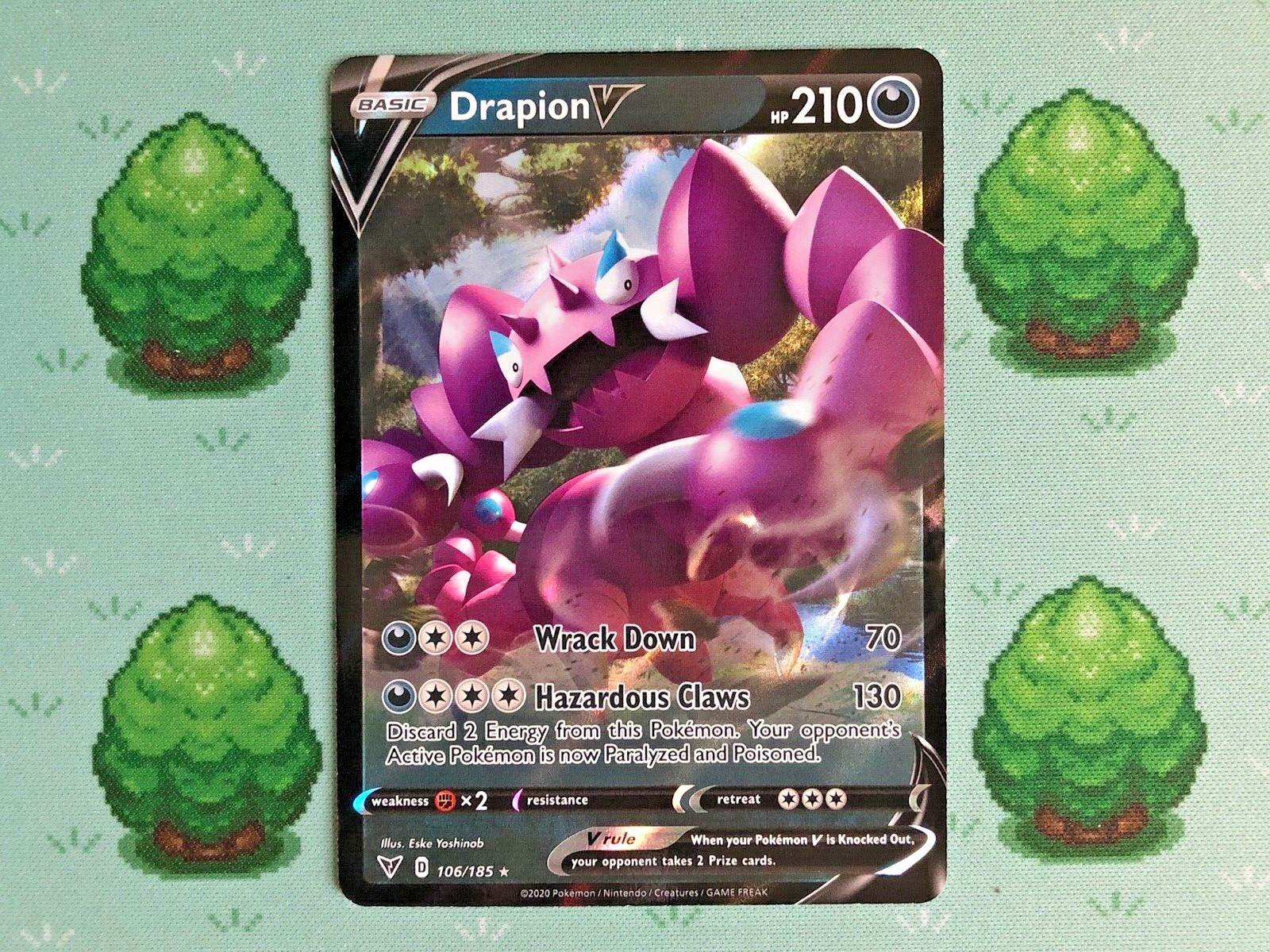 Pokemon Drapion V 106/185 SWSH Vivid Voltage Half Art eBay