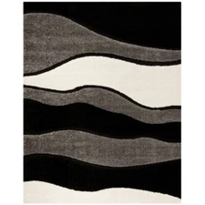 SAFAVIEH Florida Shag SG475-8090 Grey / Black Rug