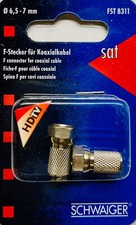 Connettore Schwaiger Sat F per cavo coassiale diametro 7 mm FST 8311 NUOVO + IMBALLO ORIGINALE