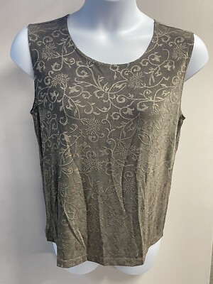 Chico's Travellers  Sz 3 Vintage Ruffino City High Neck Tank Top. With Tags.