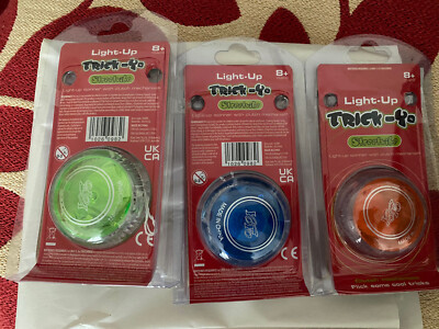 Three Light Up Trick Yo Yos