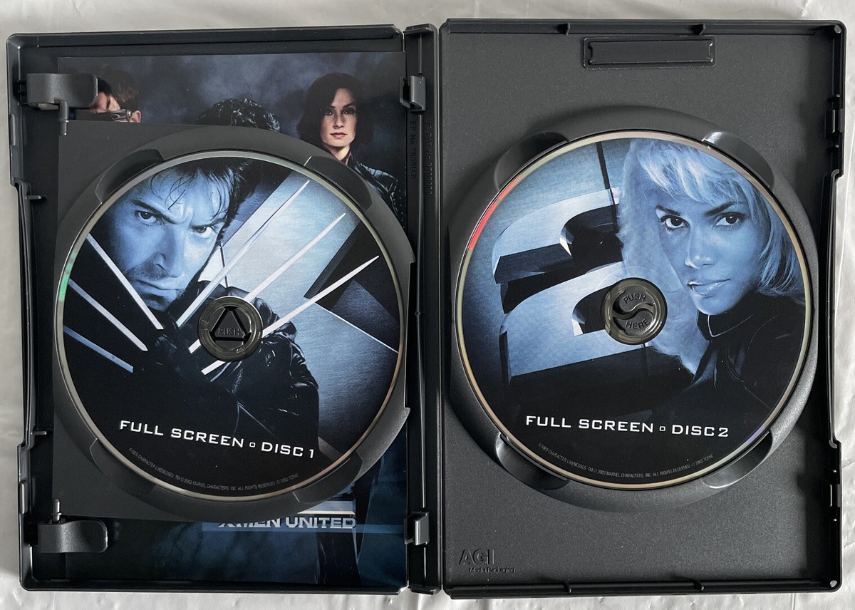 3 X-Men DVDs. X-Men Origins Wolverine, X2 X-Men United, X-Men The
