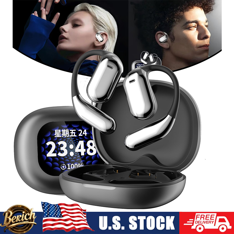 Erazer 2025 Open Ear Wireless Headphones with BT 5.4 Noise Cancelling Comfort Fit-image