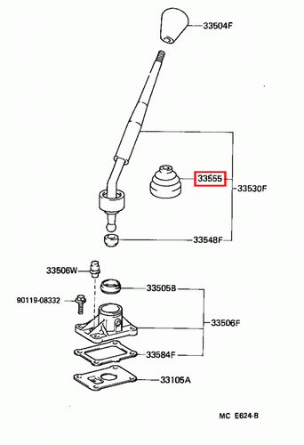 Genuine Hilux LN105 LN100 KZN205 KZN165 KZN130 KDN170 Gear Shift Lever Boot - Picture 13 of 20