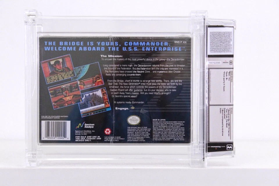 Star Trek The Next Generation Super Nintendo SNES New Sealed WATA VGA CGC 9.4 B+ - Image 2 of 3
