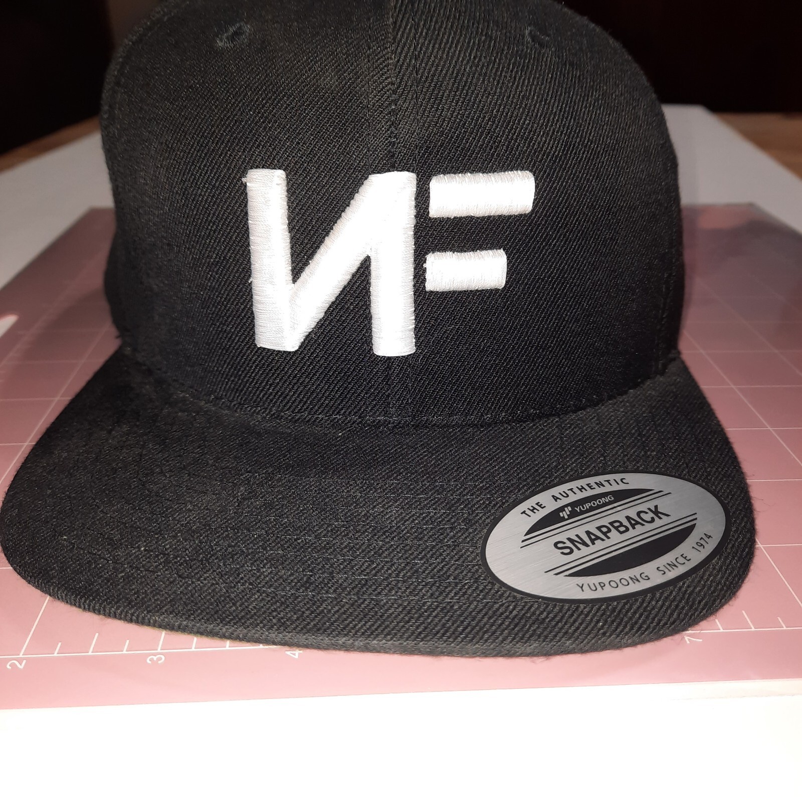 NF Hat Cap Snapback OSFM Black Hip Hop Rapper Flat Bill Yupoong
