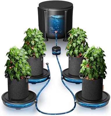 Versatile 4-Pack Auto Watering System: Fit Multiple Pot Sizes with Gravity Feed/