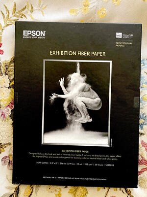 Epson Exhibition Fiber Inkjet Paper 8.5x11 325gsm 23 out of 25 Sheets Open Box