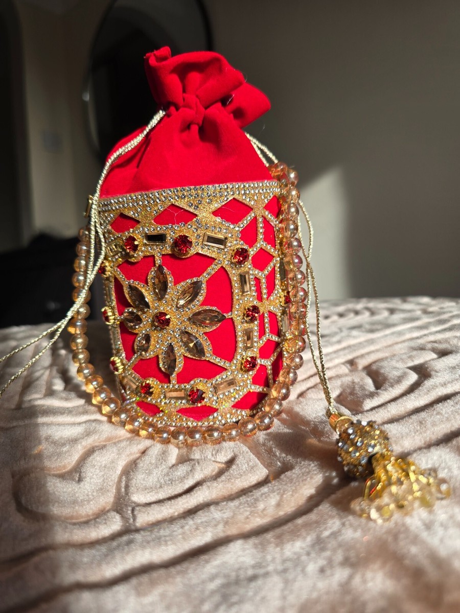 Potli Bag Bridal Pouch 2018 New Indian Pakistani Bengali Potli Bag - Main Image