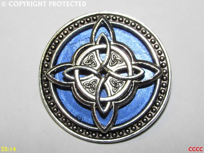 Steampunk Brosche Anstecker Pin Silber Hexenzauber Knoten heidnisch keltische Symbolik