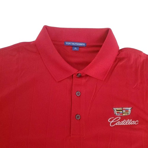 Cadillac Polo Golf Shirt Neu - Rot - Logostickerei - 3 Knöpfe - Größen XS-4XL - Bild 1 von 7