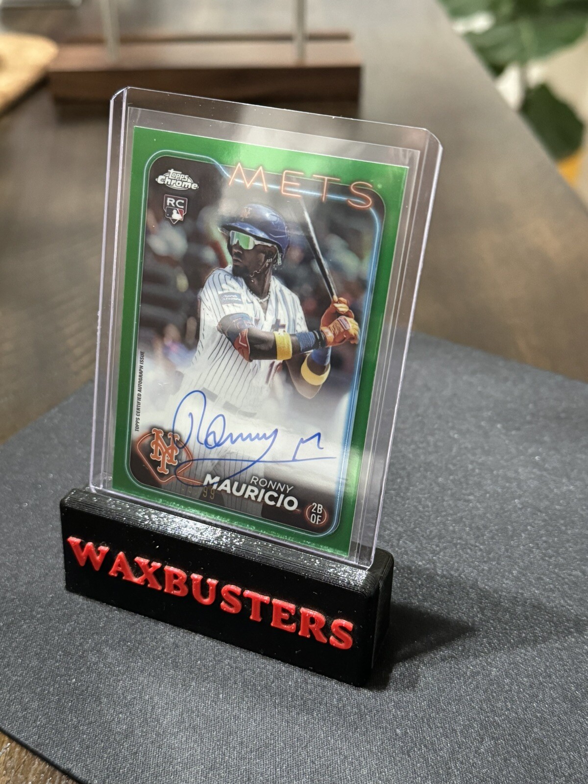 🔥2024 Topps Chrome Ronny Mauricio Rookie Auto #RA-RM Green /99 New York Mets