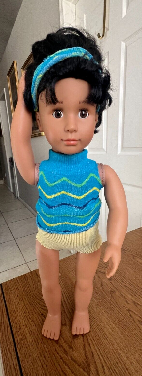 Our Generation 18" Doll Brown Eyes Black Hair Gymnast Outfit