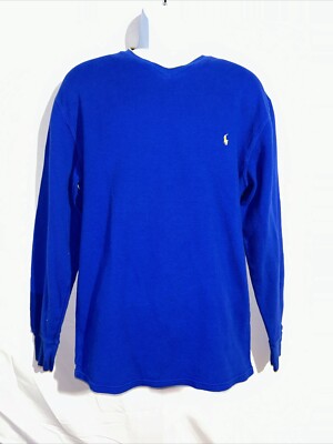 Polo Ralph Lauren Thermal Shirt XL Blue/Yellow Long Sleeve