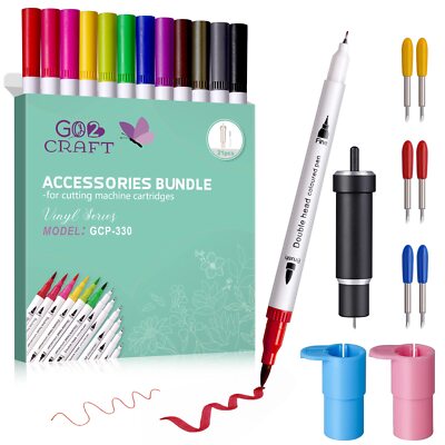GO2CRAFT Accessories Bundle for Cricut Makers and All Explore Air, 21Pcs Perf...