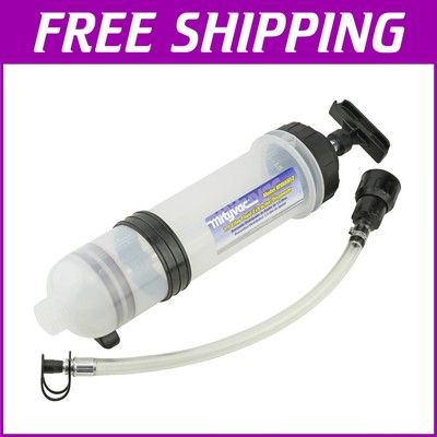 1.5L Fluid Evacuator Syringe with Twist-Valve & Rubber ATF Adapter for Precision