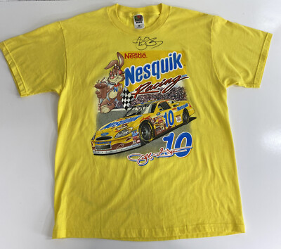 Nestle NesQuik Racing Mens L #10 Jeff Green Autographed Nascar