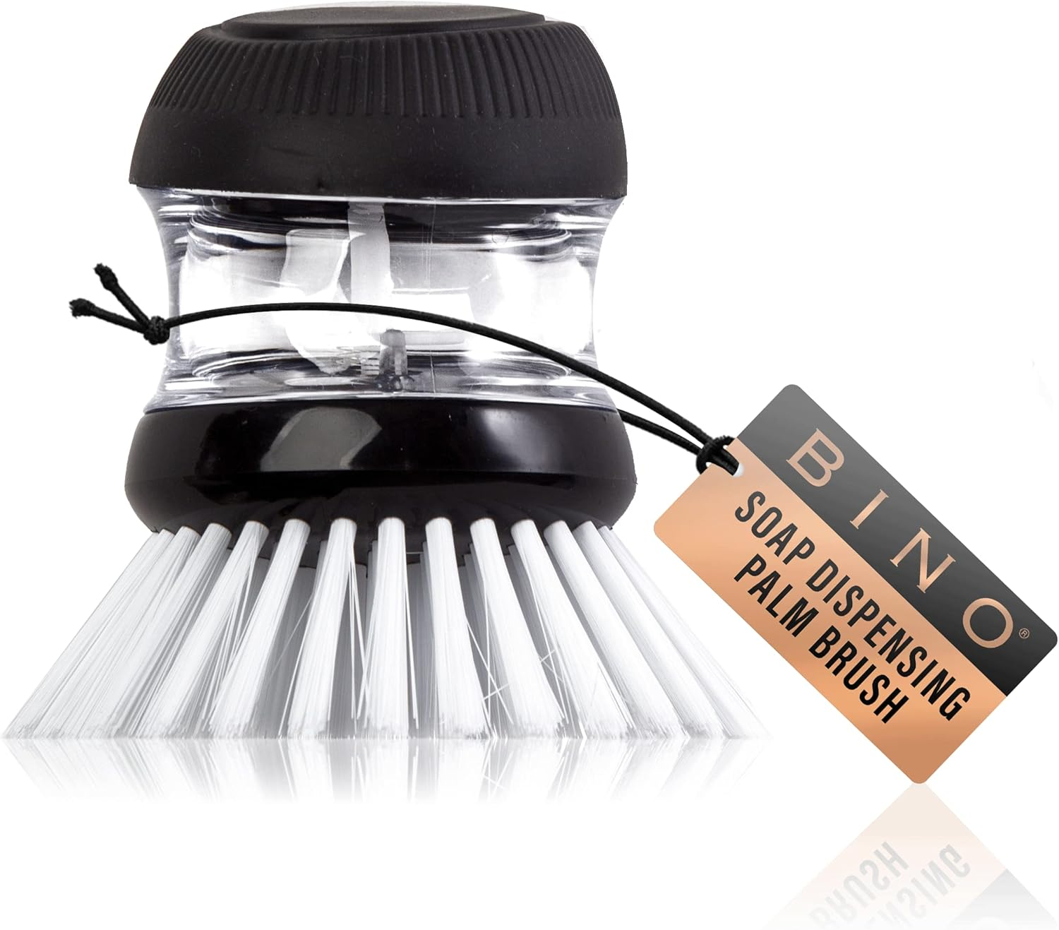 Soap Dispenser Palm Brush | round Dish Brush | Scrub Brush for Dishes | Wash Dis-image