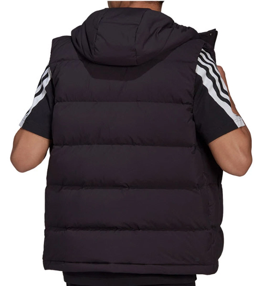 Adidas Men HELIONIC Hoody Down Vest Jacket Black Athletic GYM Top Jacket  HG6277 | eBay | 