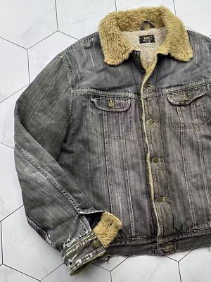 Lee Thrashed Vintage Denim Jacket Men's Size XL | eBay