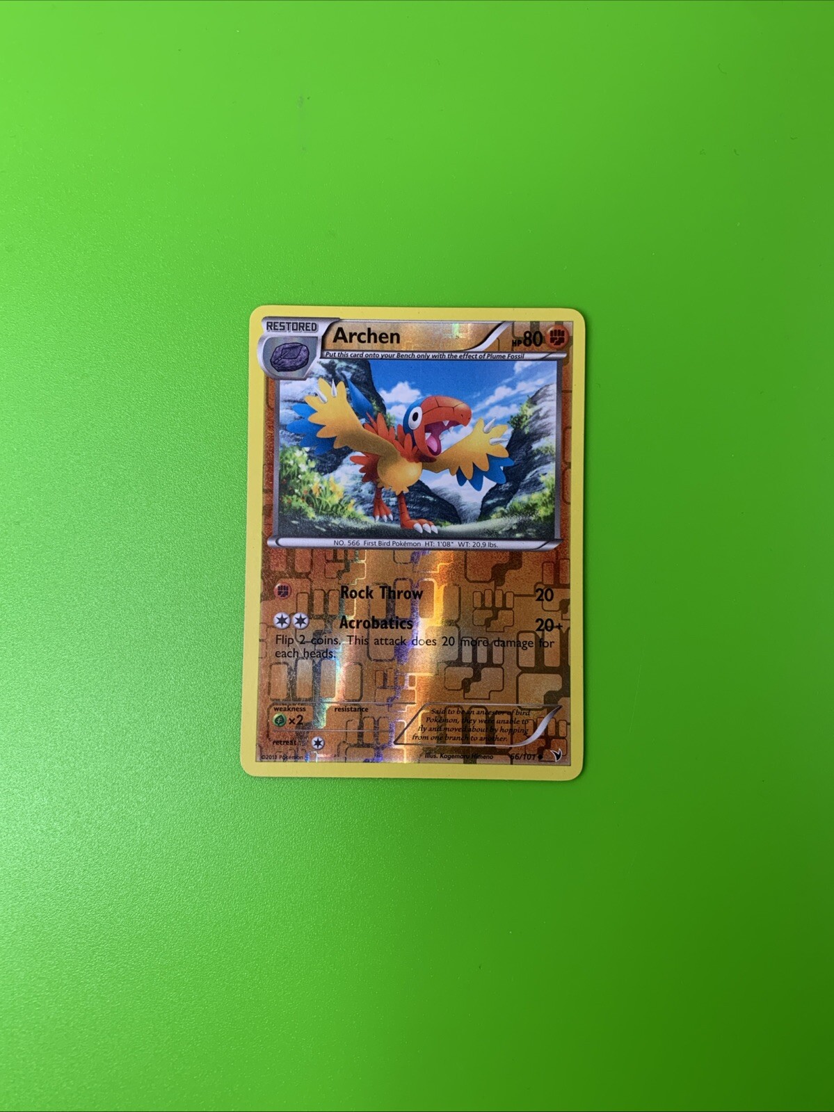 Archen 66/101 Noble Victories Reverse Holo Pokémon Card LP+