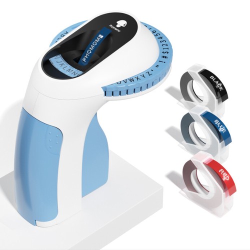 Präge Beschriftungsgerät Label Maker für Embossing Schriftband 9mm - Afbeelding 2 van 13