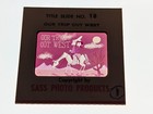 Vtg 35mm Slide 1950s 1960s ~ Our Trip Out West Donkey Cowboy Cartoon No. 18