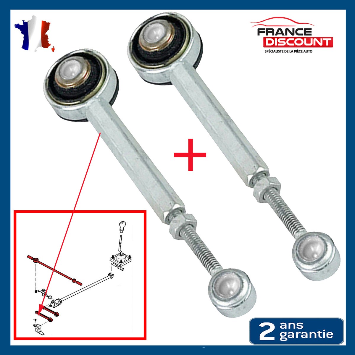 2セット Kit 2 Biellettes Boite De Vitesse prévu pour Berlingo