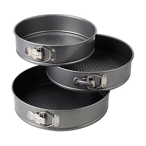 SET 3 STAMPI TORTIERA APRIBILE STAMPO RUOTO CON CERNIERA CM 18 20 22