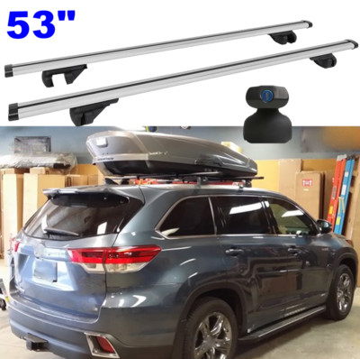 54'' Roof Rack Crossbars Kayak Cargo Bike Carrier For 2001-2022 Toyota Highlander
