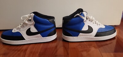 Men Nike Court Vision Mid Sneaker Blue white, black, US size  display picture 1