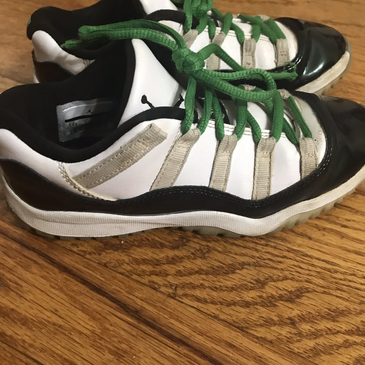 Air Jordan 11 Low XI White Emerald Rise PS 505835-145 Sz 1.5