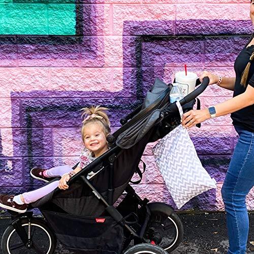 BABY 2pcs Cloth Diaper Wet Dry Bags Waterproof Reusable with Two 01 flower 5166 - Picture 7 of 7