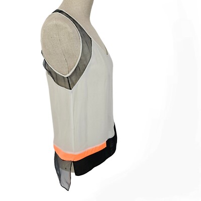 HELMUT LANG Chroma Colorblock Sheer Tank Top Mesh Silk