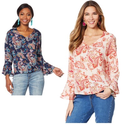 Curations Printed Blouse (640347-(K-1)