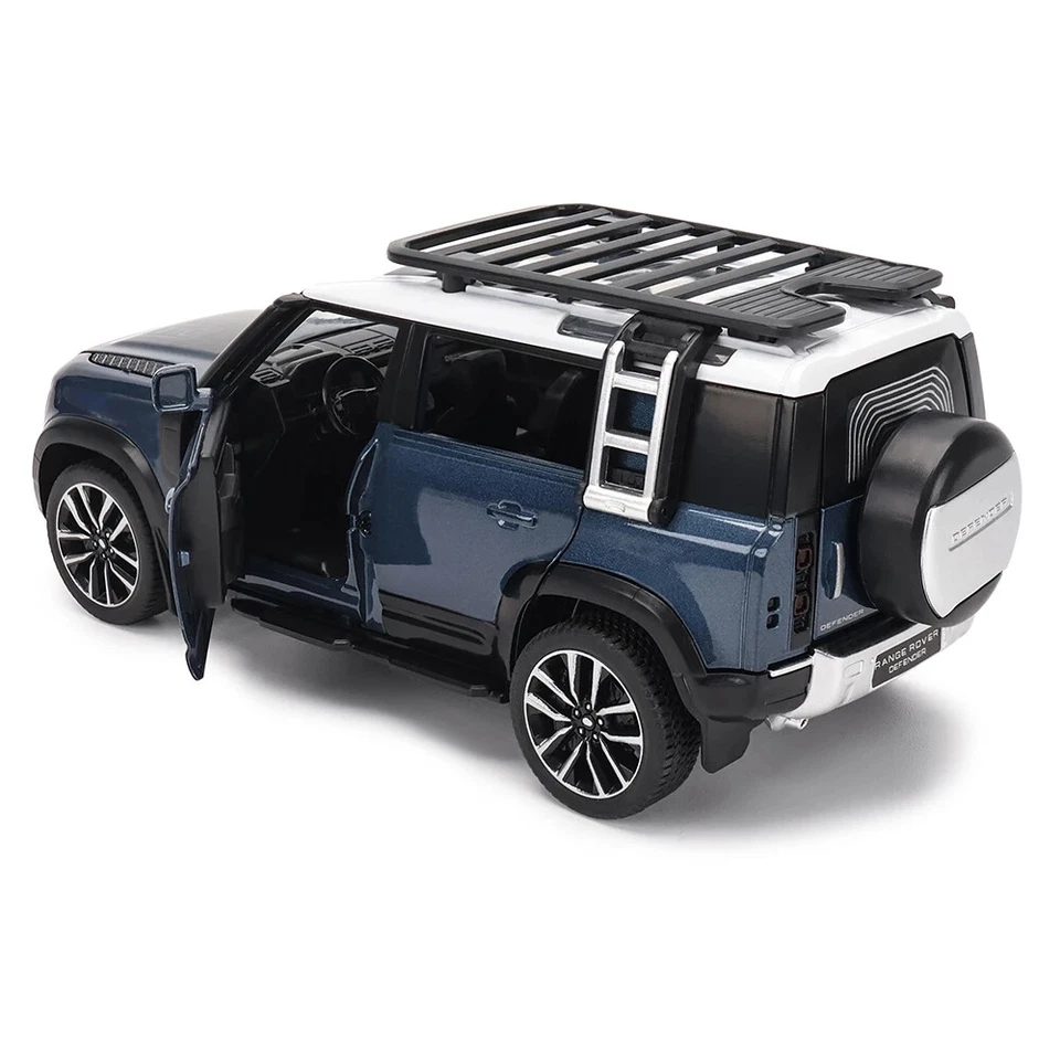 1: 32 Land Rover Defender 110 alloy car model diecast toy vehicle sound light - Image 3 of 4