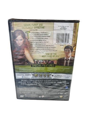 The Perks of Being a Wallflower Emma Watson New Factory Sealed DVD 2012 - Picture 2 of 2