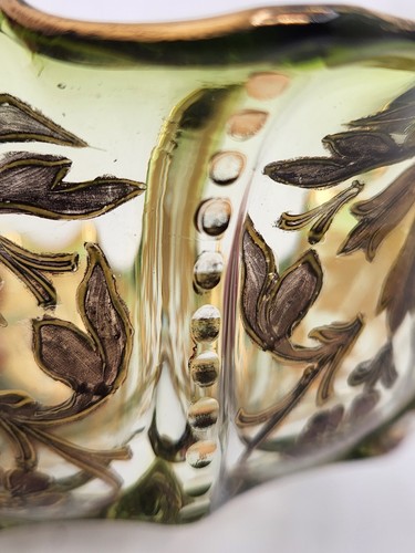 Victorian Moser "Style" Glass w/Gilding - Set of 2 - Vintage - Picture 9 of 11