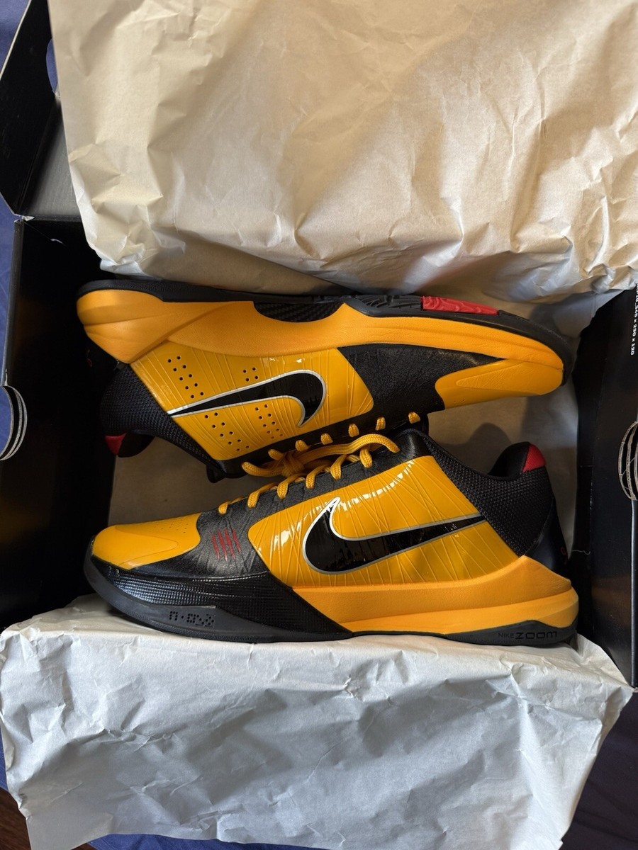 シューズ(男性用) masa.mino nike kobe5 Protro Bruce Lee Nike Kobe 5 Protro Bruce Lee Yellow Black CD4991-700 Men's